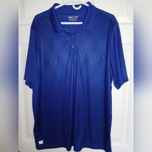 Fila Blue Performance Polo Shirt Sz XL